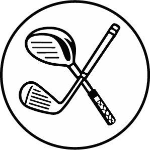 Crossed golf clubs icon