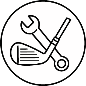 Wrench and club icon